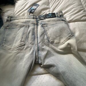 Men's Stacked Light Blue Jeans